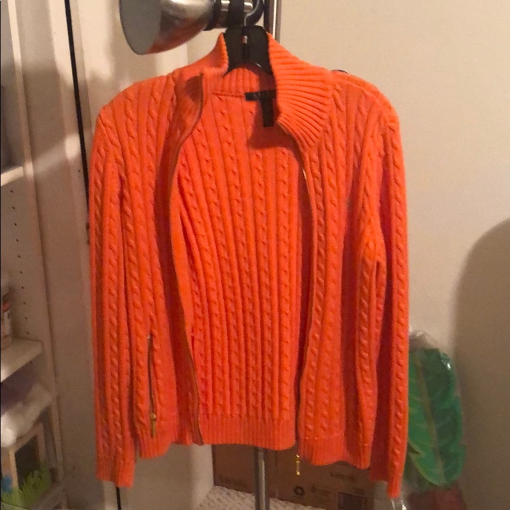 Ralf Lauren full-zip, pocketed sweater size. Med.